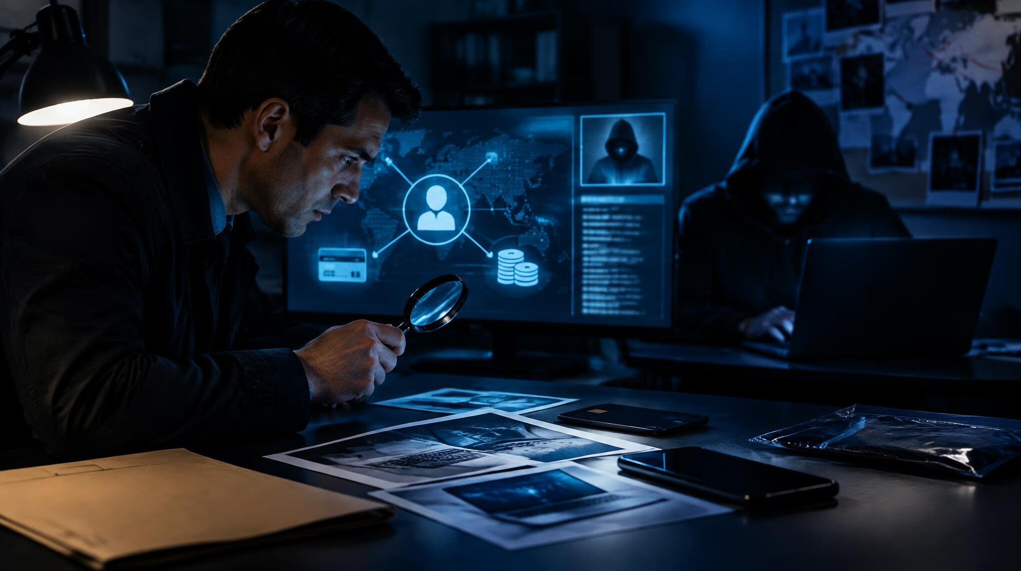 detective investigating fraud