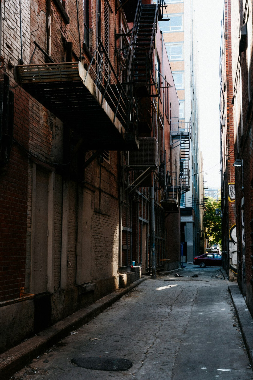 detective in city alley