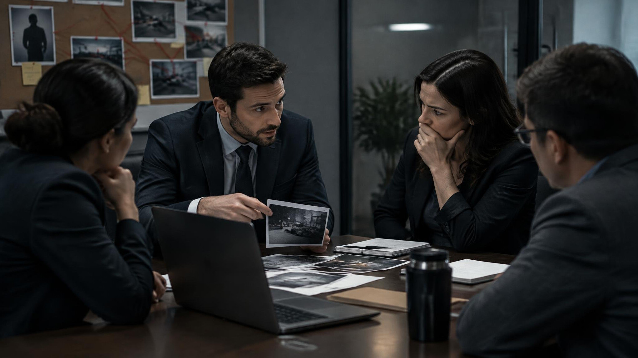 team discussing in office