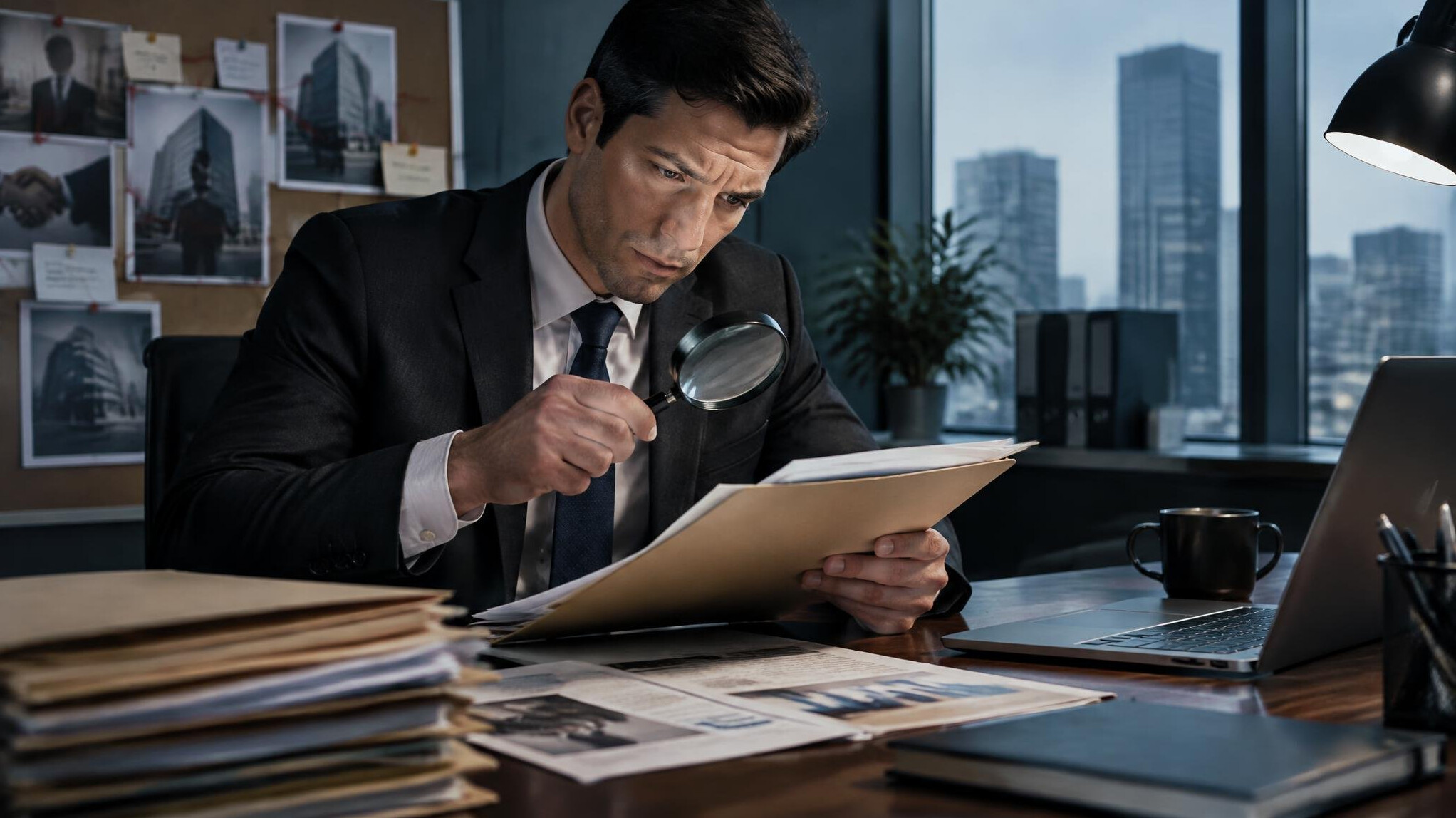 corporate detective investigating