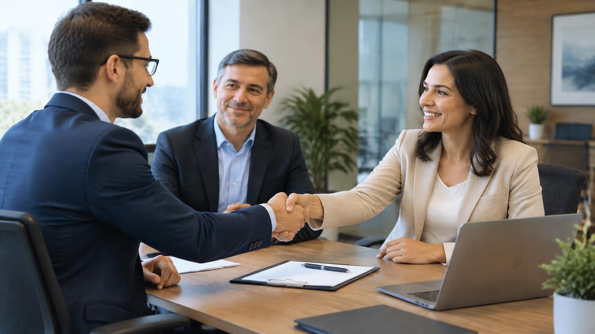 client meeting handshake